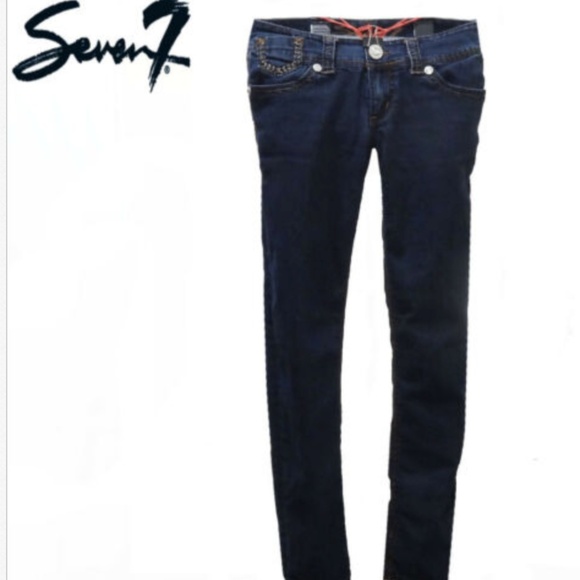 Seven 7 Jeans 28 Women Slim Straight Cute Designs - Picture 1 of 8
